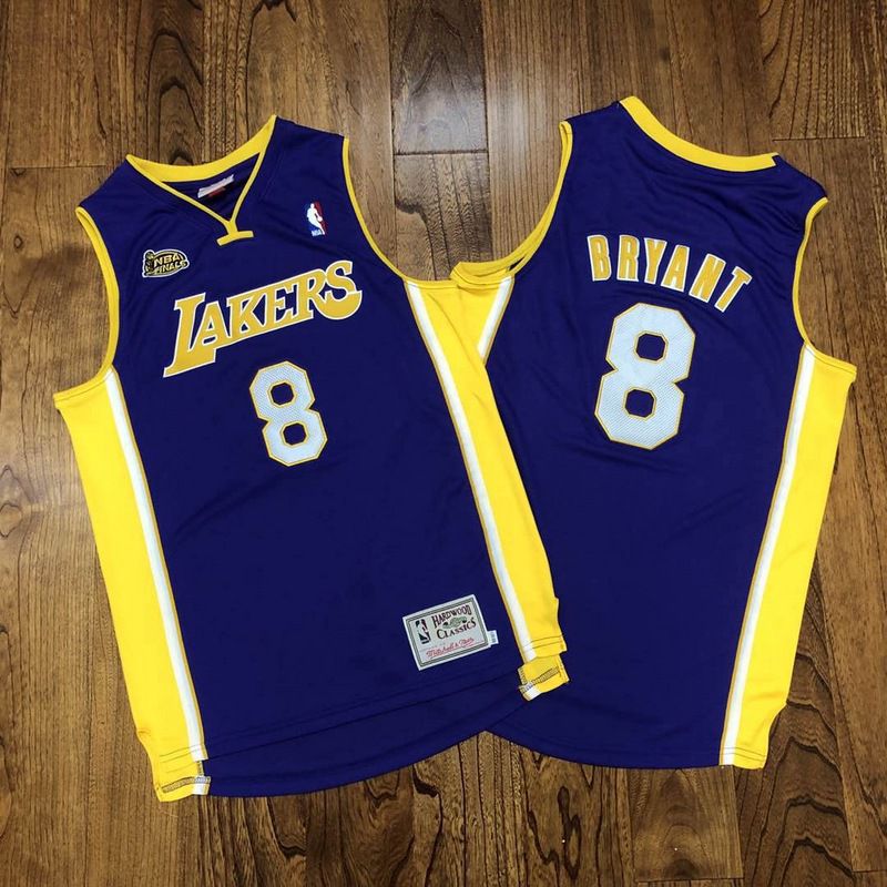 Men Los Angeles Lakers #8 Bryant Purple season 00-01 Championship mark Au embroidered NBA Jerseys